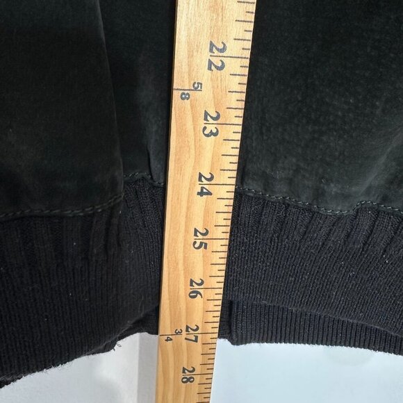 Torras Suede Leather Jacket Size 38 Black Button up Wool - Picture 5 of 16